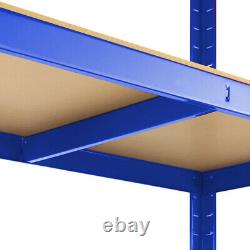 (1500 x 700 x 300) mm Heavy Duty Storage Racking 5 Tier Blue Shelving Boltles