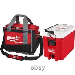15'' Heavy Duty Wear Resistant Portable PACKOUT Tool Bag with 16 Qt. Cooler