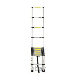 17FT Extendable Portable Heavy Duty Aluminium Telescopic Step Ladder 150KG MAX