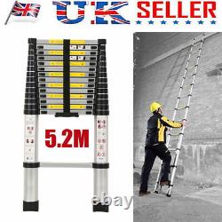 17FT Portable Heavy Duty Telescopic Ladder Multi-Purpose Aluminium Extendable UK