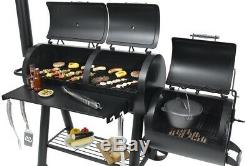 187kg Heavy Duty 4.5mm Steel Barbecue Smoker Indianapolis by Tepro, Charcoal BBQ