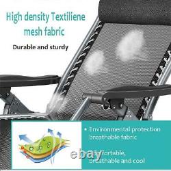 230kg Heavy Duty Zero Gravity Chair Sun Lounger Outdoor Garden Folding Recling