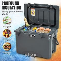23L Hard Cooler Heavy-duty Rotomolded Cooler Insulated Portable Ice Chest Box