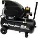 24l Air Compressor 230v Heavy Duty Induction Motor Fitted With 3 Pin Plug