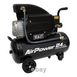 24L Air Compressor 230V Heavy Duty Induction Motor Fitted With 3 Pin Plug