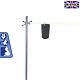 2.4m Heavy Duty Galvanised Steel Washing Line Post With Socket And Free Peg Bag