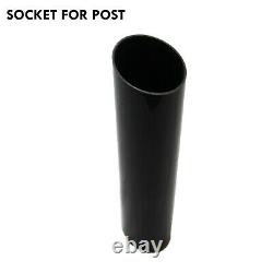 2.4m Heavy Duty Galvanised Steel Washing Line Post with Socket and Free Peg Bag