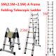 2-6.2m Portable Heavy Duty Multi-purpose Aluminium Telescopic Ladder Extendable