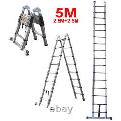 2.6-5M Heavy Duty Multi-Purpose Stainless Telescopic Folding Ladder Extendable