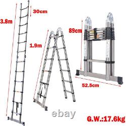 2.6m-5m Portable Heavy Duty Multi-Purpose Telescopic Ladder Extendable Ladders