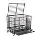 37 Heavy Duty Dog Cage Crate Kennel Metal Pet Playpen Portable With Tray Silver
