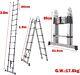 3m-2.5m Portable Heavy Duty Multi-purpose Alu/steel Telescopic Ladder Extendable
