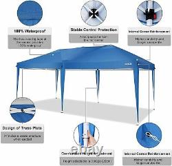 3Mx6M Heavy Duty Gazebo Waterproof Marquee Canopy Garden Party Patio Tent Blue