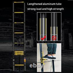 3.2M Heavy Duty Aluminium Folding Telescopic Ladder Portable Extendable 11 Steps