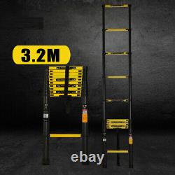 3.2M Heavy Duty Telescopic Ladder Extendable Multi-Purpose Aluminium Ladder UK