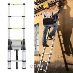 3.8M Heavy Duty Multi-Purpose Aluminium Telescopic Ladder Folding Ladders UK