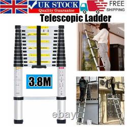 3.8M Portable Extendable Heavy Duty Multi-Purpose Aluminium Telescopic Ladder UK