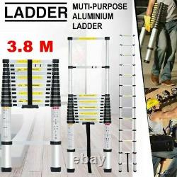 3.8M Portable Heavy Duty Multi-Purpose Aluminium Locking Step Telescopic Ladder