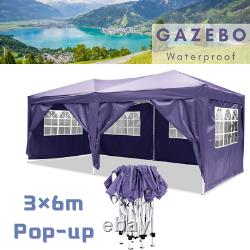 3mX6m Garden Gazebo Marquee Waterproof Party Tent Heavy Duty Canopy Patio Picnic