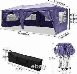 3mX6m Garden Gazebo Marquee Waterproof Party Tent Heavy Duty Canopy Patio Picnic
