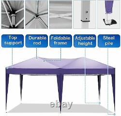 3mX6m Garden Gazebo Tent Marquee Waterproof Party Awning Canopy Patio Purple UK