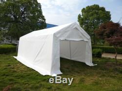 3m x 6m White Heavy Portable Garage Tent Shelter Carport Canopy Steel Frame UK