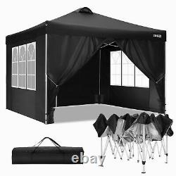 3mx3m Pop Up Gazebo with Sides Heavy Duty Waterproof Marquee Folding Canopy Tent
