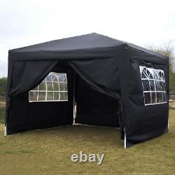 3x3M Gazebo Heavy Duty Waterproof Marquee Canopy Outdoor Garden Party Tent BALCK