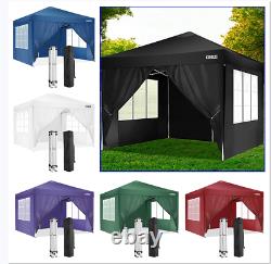3x3M Gazebo Marquee Party Tent Waterproof Garden 4Side Outdoor Canopy Heavy Duty