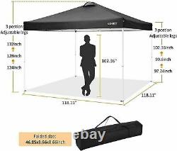 3x3M Gazebo Pop Up Tent Canopy Outdoor Wedding Marquee Garden Party with4 Sides UK