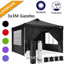 3x3M Gazebo Pop Up Tent Marquee Garden MarketStall Party Patio Waterproof Canopy