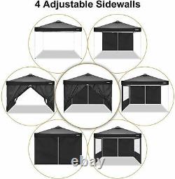 3x3M Gazebo Pop Up Tent with4Sides Wall Marquee Market Garden Party Canopy Outdoor