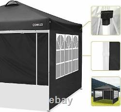 3x3M Gazebo Pop Up Tent with4Sides Wall Marquee Market Garden Party Canopy Outdoor