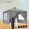 3x3m Gazebo Pop-up Waterproof Canopy Marquee Garden Wedding Party With 4 Sides New