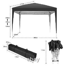 3x3M Heavy Duty Gazebo Marquee Canopy Waterproof Folding Tent Garden Patio Party