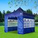 3x3m Heavy Duty Gazebo Marquee Pop-up Waterproof Garden Party Tent Withsides Blue