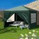 3x3m Heavy Duty Gazebo Marquee Pop-up Waterproof Garden Party Tent Withsides Green