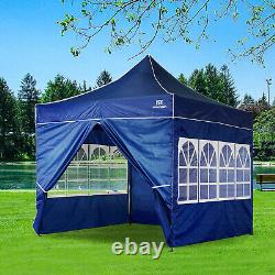3x3M Heavy Duty Gazebo Pop-up Marquee Canopy Waterproof Garden Party Tent Blue