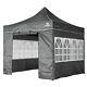 3x3m Heavy Duty Gazebo Pop-up Waterproof Marquee Commercial Grade Tent Grey