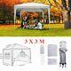 3x3m Heavy Duty Gazebo Waterproof Marquee Canopy Garden Party Wedding Tent Uk