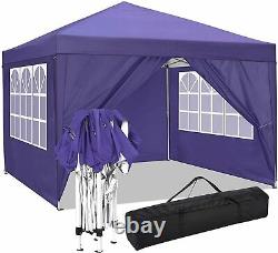 3x3M Heavy Duty Gazebo with4 sidewalls Tent Waterproof Marquee Party Garden Canopy