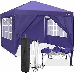 3x3M Heavy Duty Gazebo with4 sidewalls Tent Waterproof Marquee Party Garden Canopy