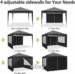3x3M PopUp Gazebo Marquee Party Tent Waterproof Garden with4Side Canopy Heavy Duty