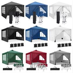 3x3M Pop Up Gazebo Canopy Marquee Strong Waterproof Heavy Duty Garden Patio Tent