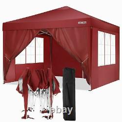 3x3M Pop Up Gazebo Marquee Canopy Waterproof Garden Patio Party Tent withSides UK