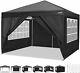 3x3m Waterproof Garden Heavy Duty Gazebo With Sides Canopy Party Marquee Tent Uk
