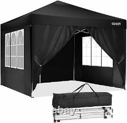 3x3M Waterproof Garden Heavy Duty Gazebo With Sides Canopy Party Marquee Tent UK
