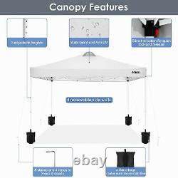 3x3 Gazebo Pop-up Waterproof Canopy Marquee Garden Wedding Party withSides Sandbag