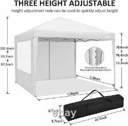 3x3m Garden Pop Up Gazebo Marquee Party Wedding Canopy with 4 Sides Windproof UK
