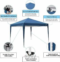 3x3m Gazebo Marquee Party Blue Tent with4Sides Waterproof Garden Outdoor Canopy UK